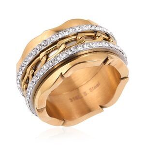 4 FOR $ 20 White Austrian Crystal ION Plated Rng